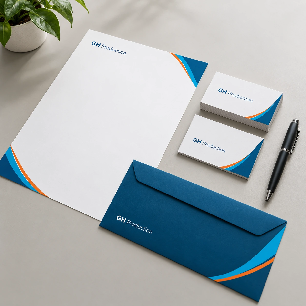 Illustrative branded stationery